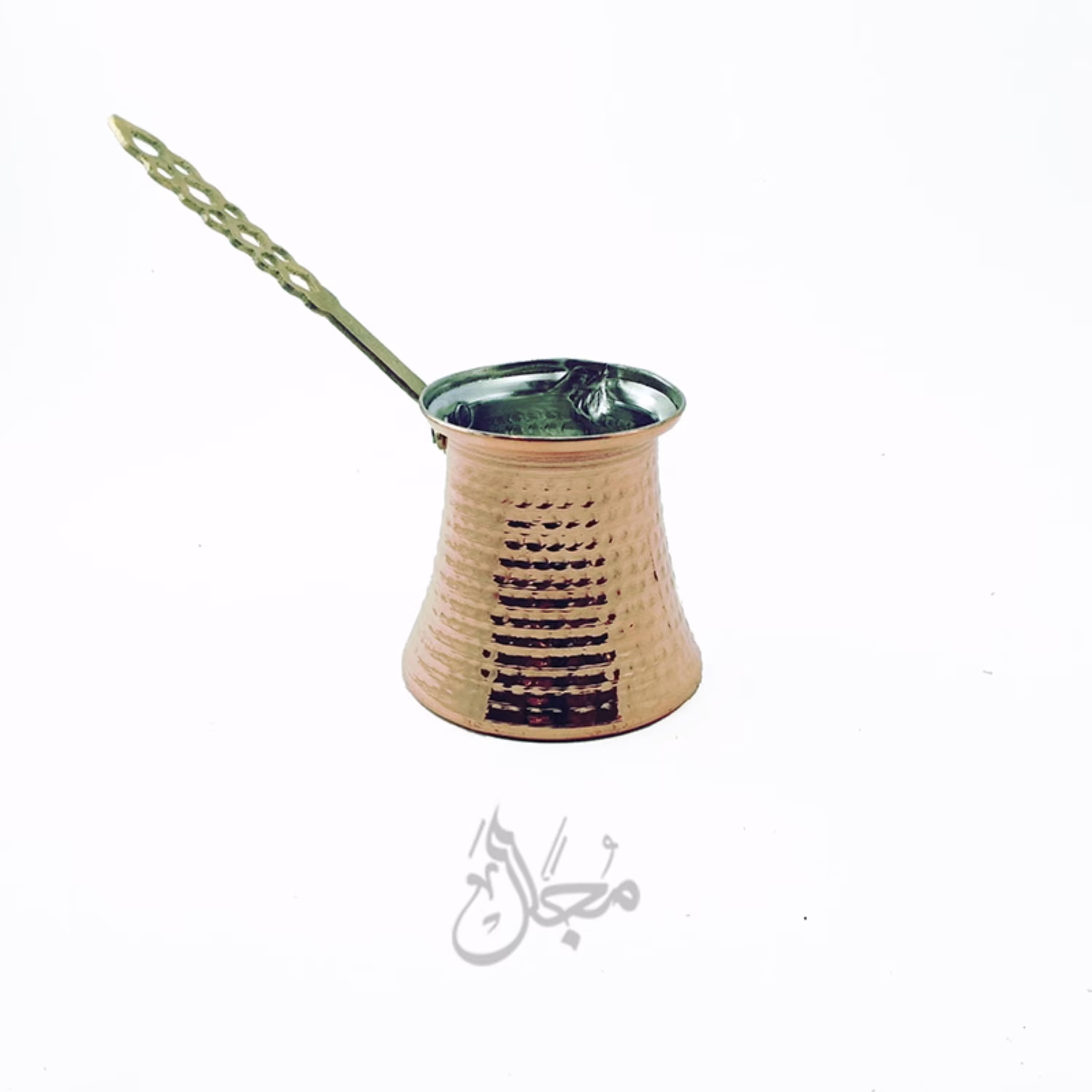 قهوه جوش مسی مجلل با دسته برنجی- سایز بزرگ