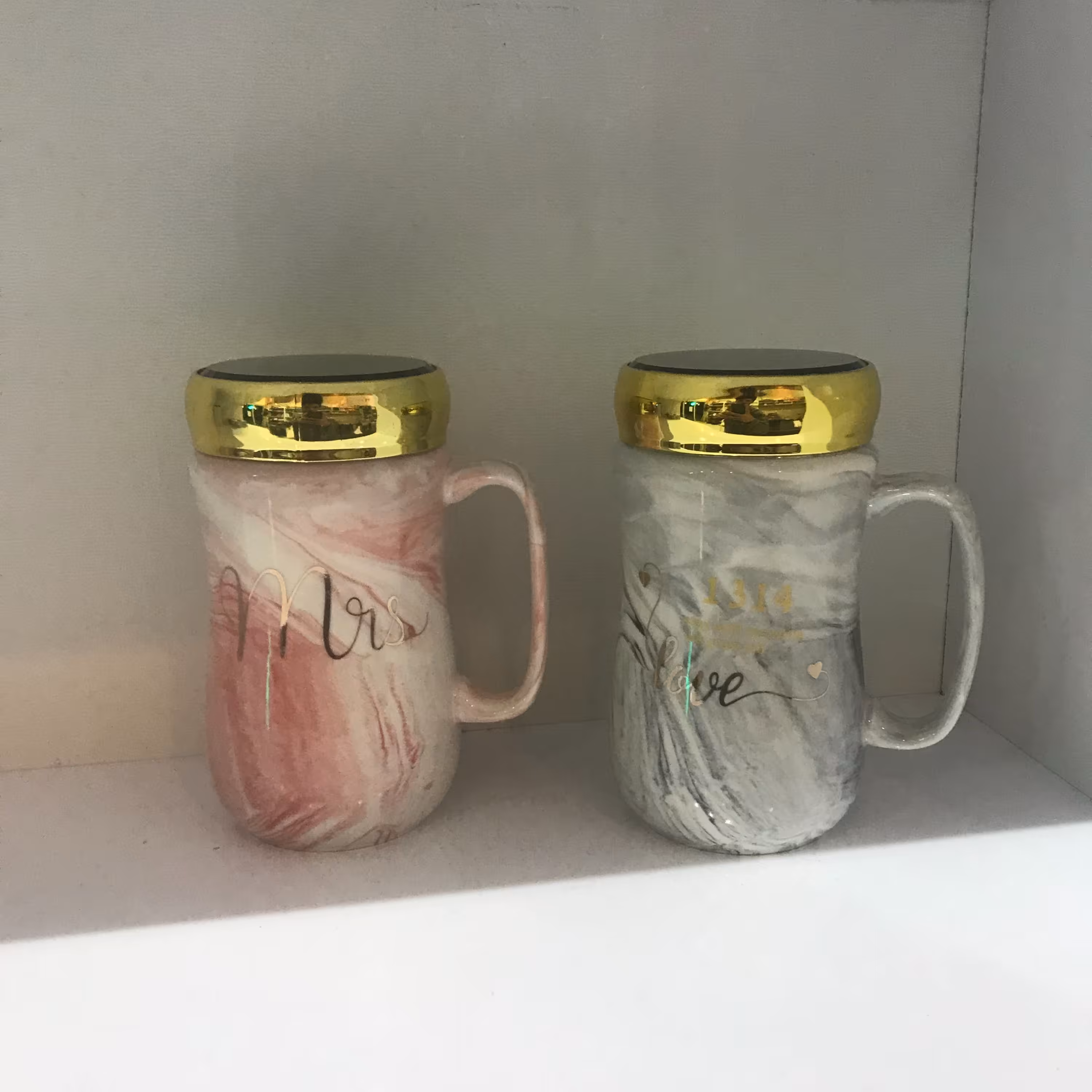 ماگ سرامیکی درب آیینه ایی 14سانتی کیفیت تضمینی