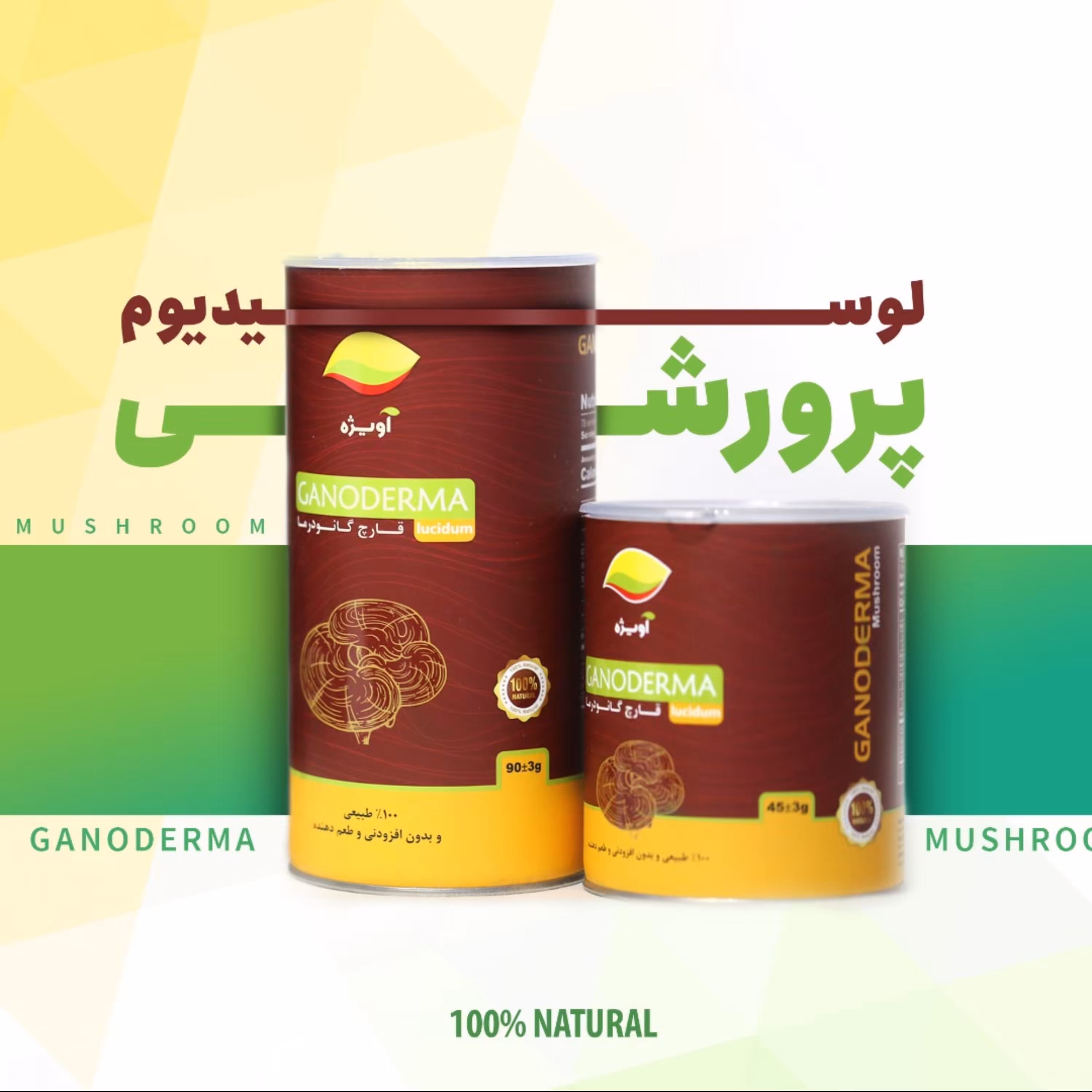 قارچ گانودرما خالص پرورشی بدون مواد افزودنی و طعم دهنده(90گرمی)