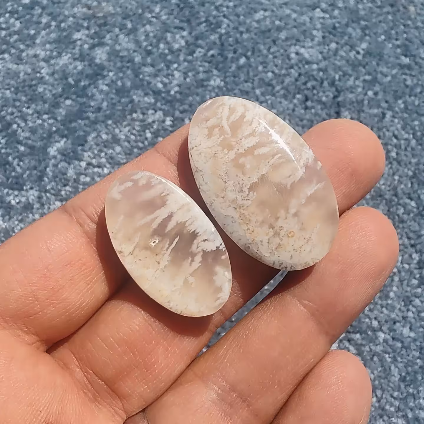 جفت نگین عقیق شجر خانکوک