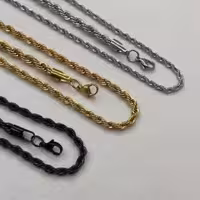 ست گردنبند و دستبند طنابی