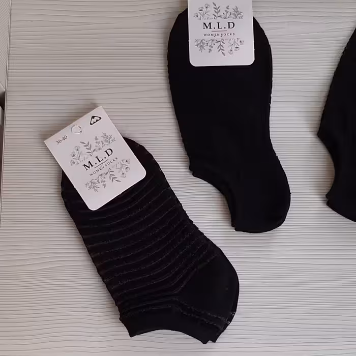 جوراب طرح دار توری مشکی جنس با دوام رنگ مشکی