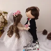 عروسک روسی عروس وداماد. قد عروس 35داماد 40سر متحرک  
