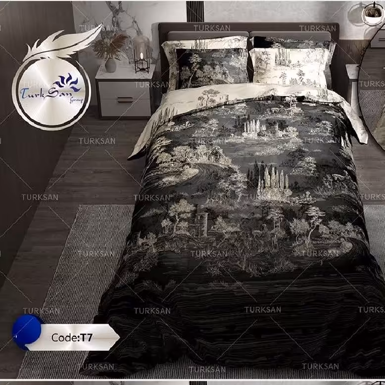 روتختی دونفره دورو طرحدار دیجیتال و سه بعدی ترک  برند ترکسان 