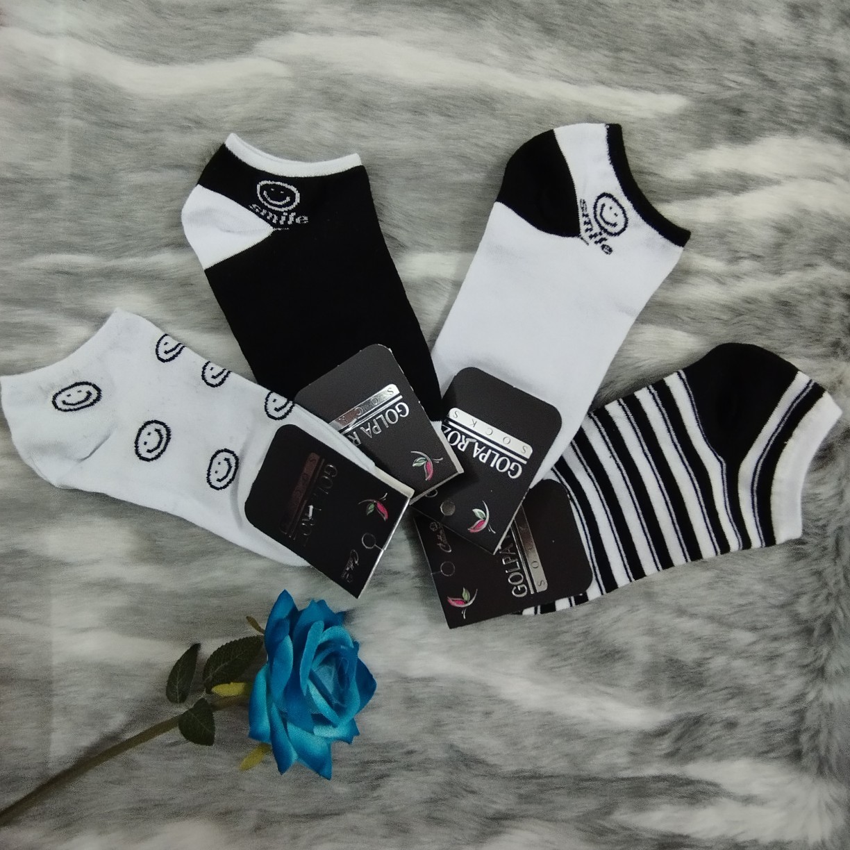 جوراب سیاه سفید مچی