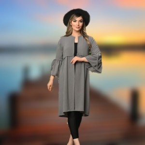 مانتو زنانه ابروبادی مدل بنددار عروسکی