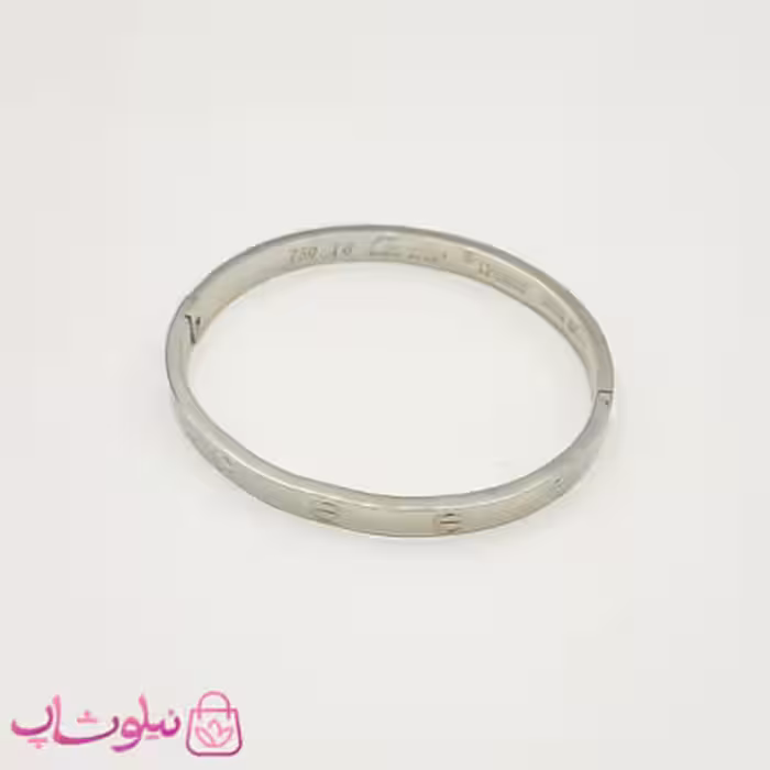 دستبند زنانه مردانه مدل کارتیه لاو نقره ای کد 140