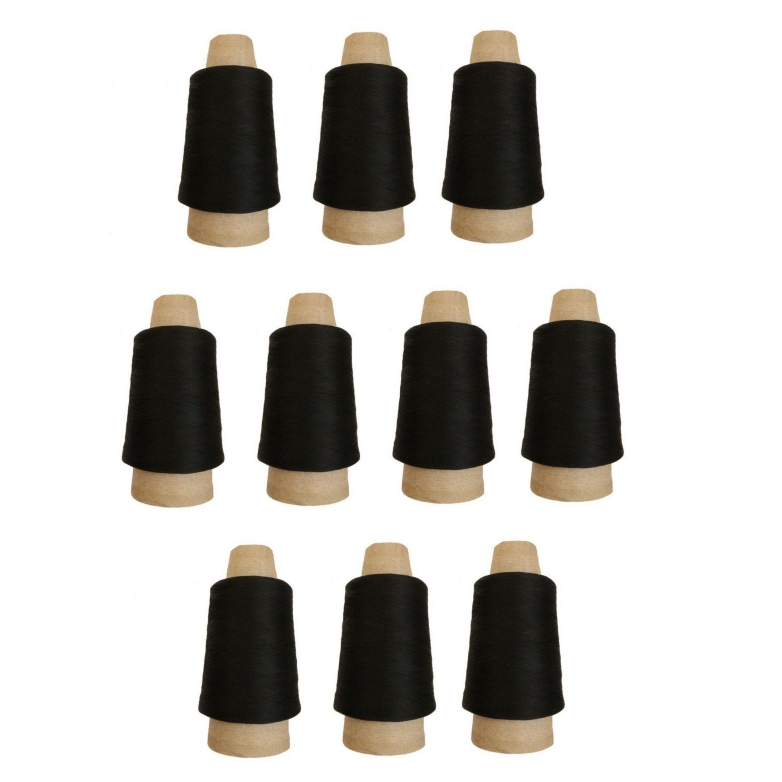 دوک نخ سردوز 100 گرمی مشکی (نخ ترویرا)(نخ استرچ)(10 عددی)