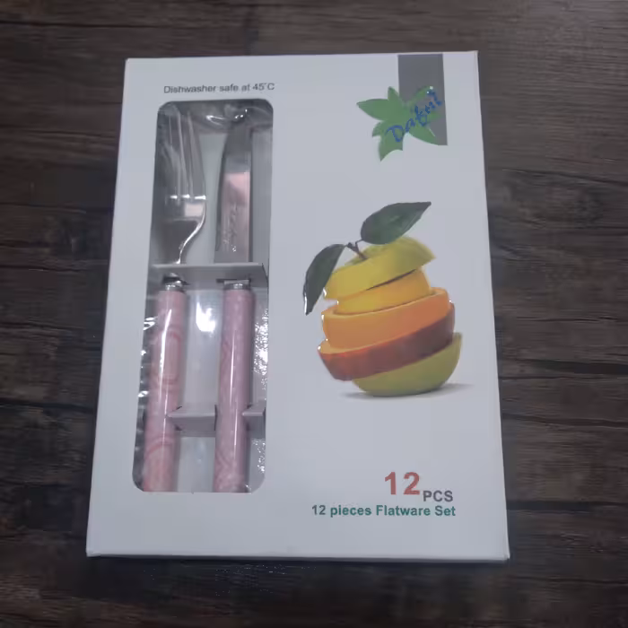 کارد و چنگال میوه خوری دافنی 6تا کارد استیل و6 چنگال استیل