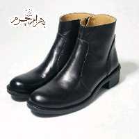 نیم بوت زنانه اسپرت چرم طبیعی مدل ناتالی مشکی