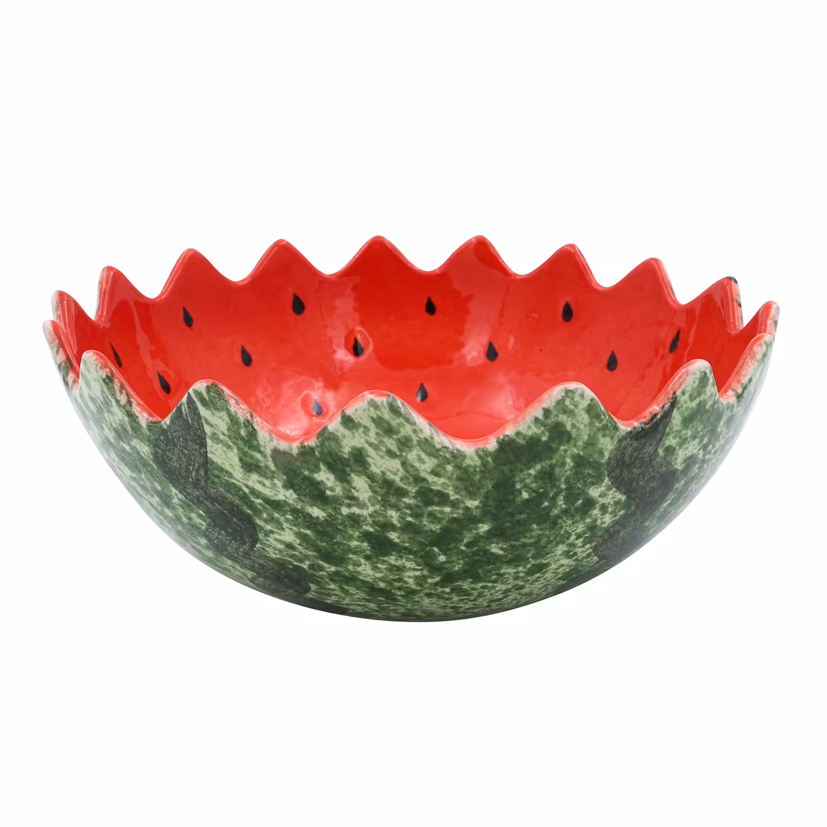 کاسه 1 نفره سفالی یلدا طرح هندوانه 