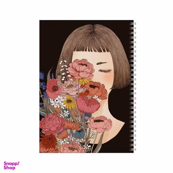 دفتر مشق 50 برگ بامبیلیپ طرح دختر و دسته گل  کد 7022878