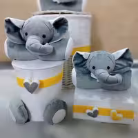 جادستمال کاغذی و سطل زباله اتاق کودک اکسسوری هیوادگالری فیل نانان