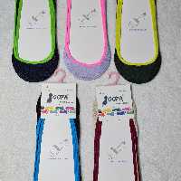 سه جفت جوراب کالجی رویه کوتاه زنانه برند جوپا در 5 رنگ فری سایز مناسب 36 تا 40 ساده با نوار رنگ متفاوت ارسال رایگان 