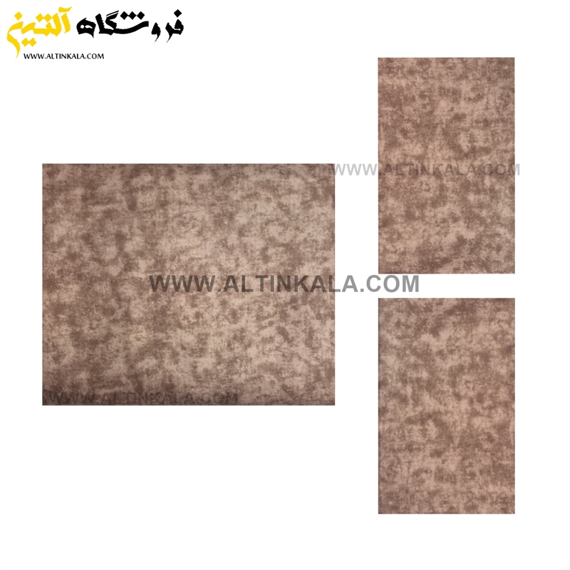 سرویس ملحفه کشدوز دونفره سه تکه سایز 160×200 طرح پتینه رنگ نسکافه ای