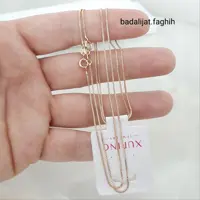 زنجیر ژوپینگ با قفل گرد رنگ ثابت و فوق العاده پرطرفدار حک خورده و  ضد حساسیت با آبکاری طلا 