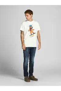 تی شرت ورزشی سفید مردانه جک جونز رقصنده Jack Jones Jack &amp; Jones