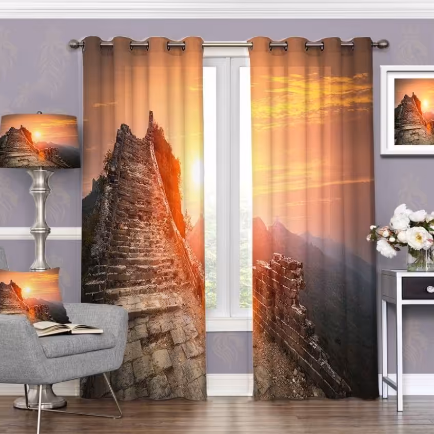 پرده چاپی  پانچ  طرح   نقاشی و منظره  کد1652