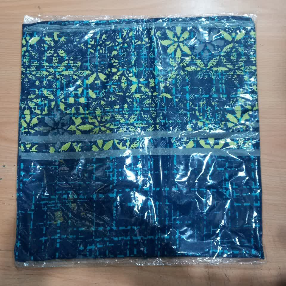 روسری دور دست دوز قواره 140 رنگ آبی تیره کیفیت عالی