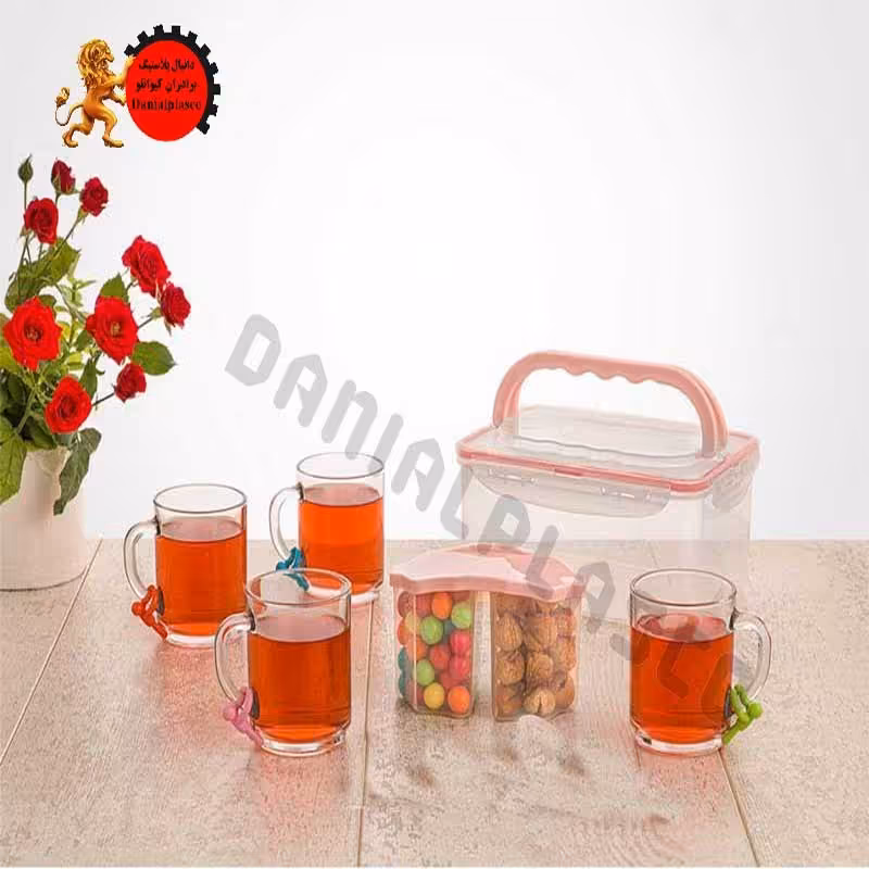 ست چایخوری 4 نفره دسته دار لیمون