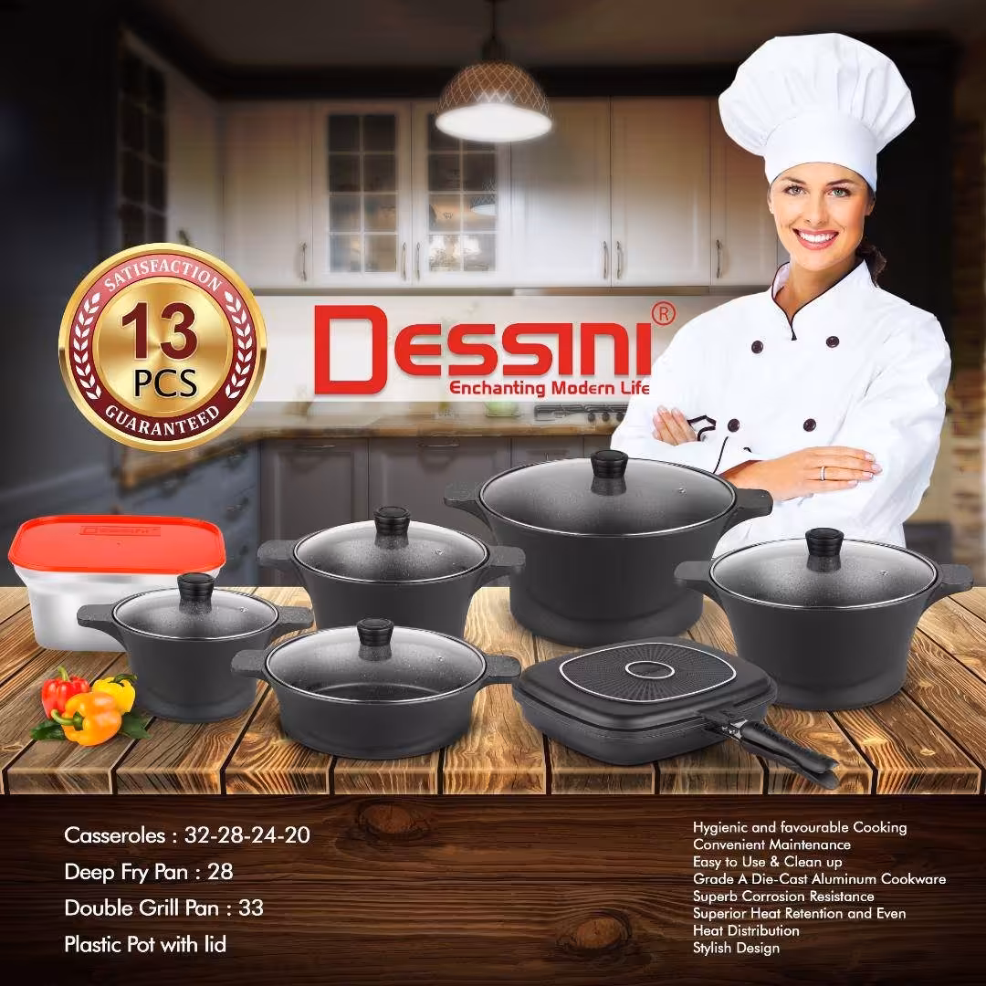 سرویس قابلمه 13 پارچه دسینی مدل سرنا 