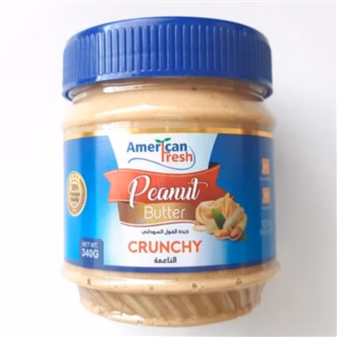 کره بادام زمینی American Fresh آبی و قرمز  بسته 12تایی 340گرمی