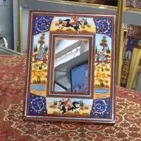 آیینه خاتم و نقاشی سوار شکار 
