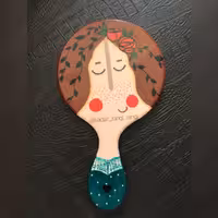 آیینه دستی چوبی دخترونه 