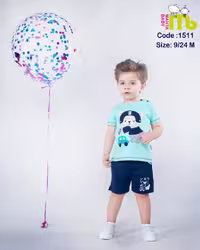 تیشرت شلوارک خرس وماشین مهتا کد 1511