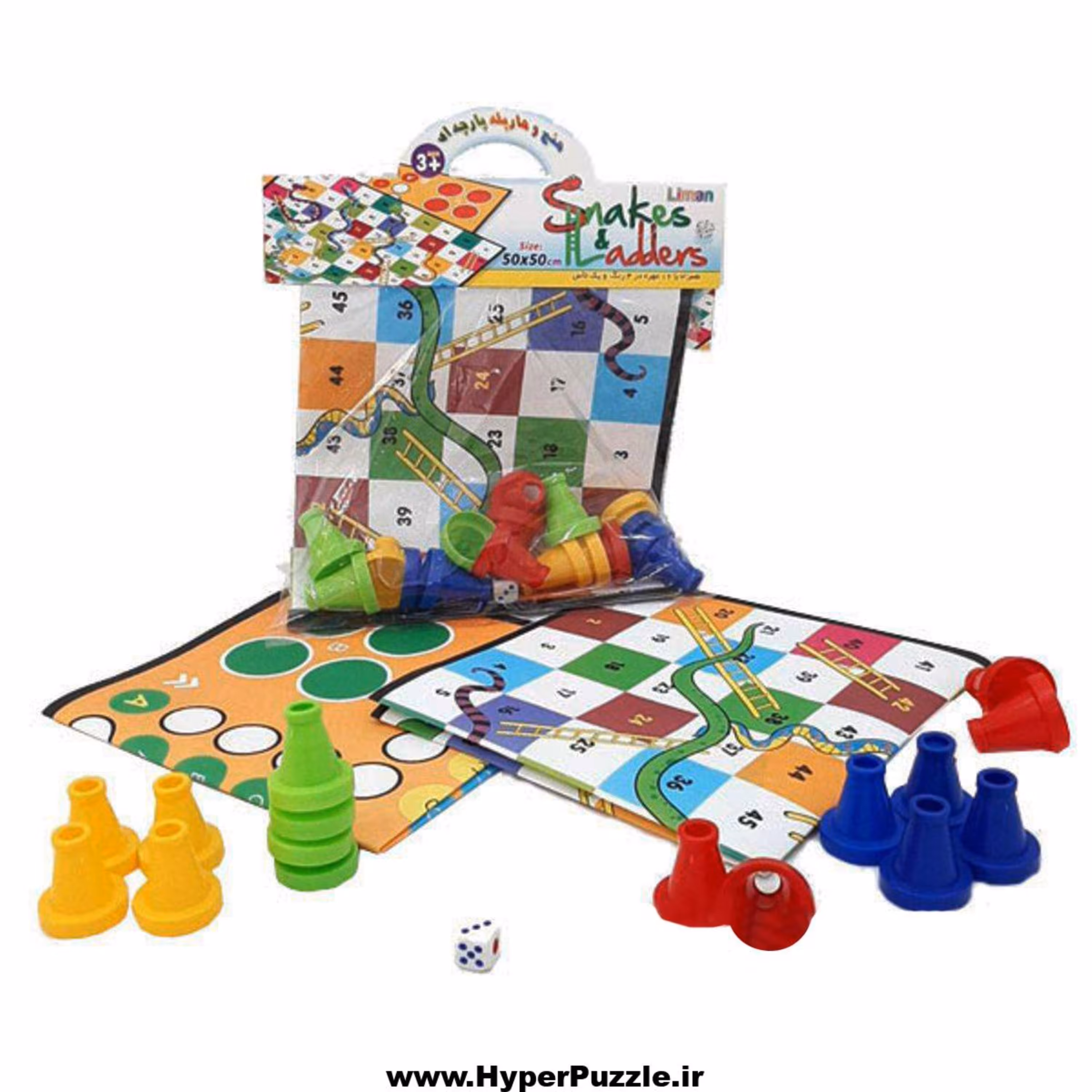 منچ و مار و پله پارچه ای ابعاد 50x50 سانتیمتر 