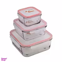 ظرف نگهدارنده سامکو طرح مربع مدل 4 قفله کد YP-P6 مجموعه 3 عددی