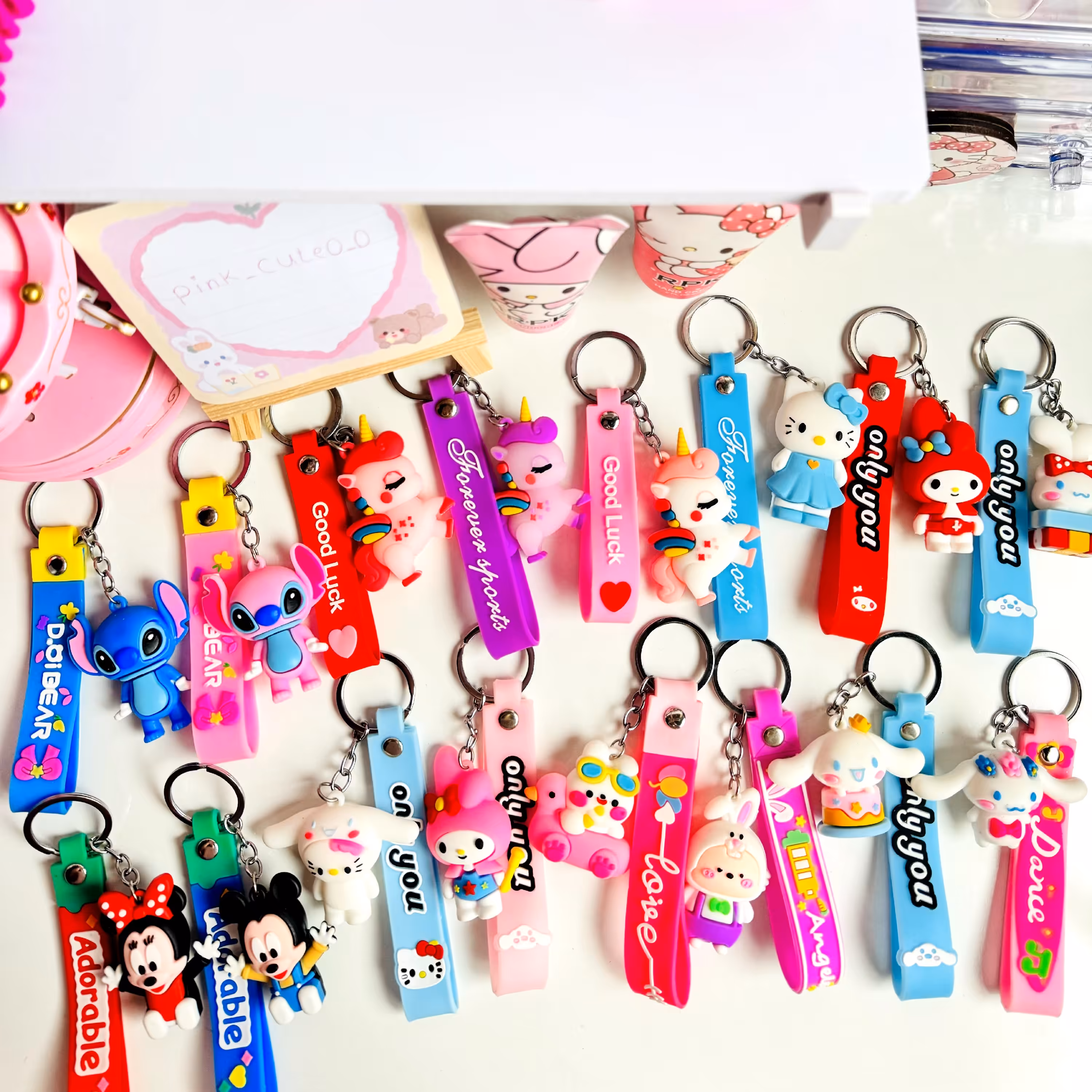 دست کلید سیلیکونی خارجی یونیکورن کرومی سینامورول کیتی ملودی فانتزی کیوت کادو هدیه دسته کلید جاکلیدی جاسویچی پاتریک 