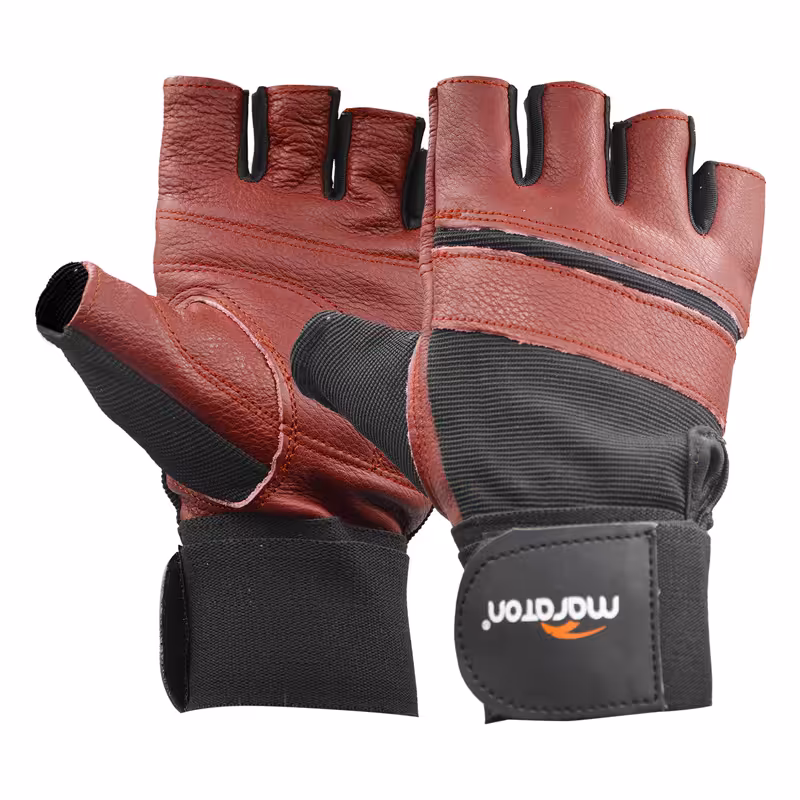 دستکش بدنسازی ماراتن مدل 402L840 زرشکی
