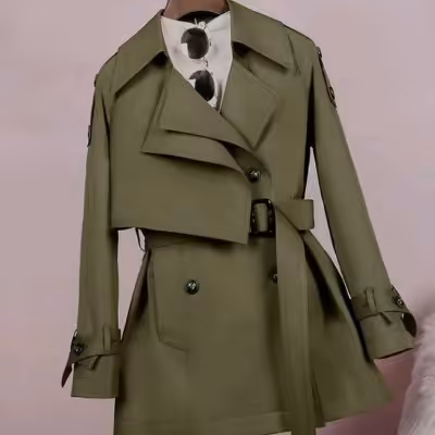 بارانی عاطفه جنس کتان تی سی