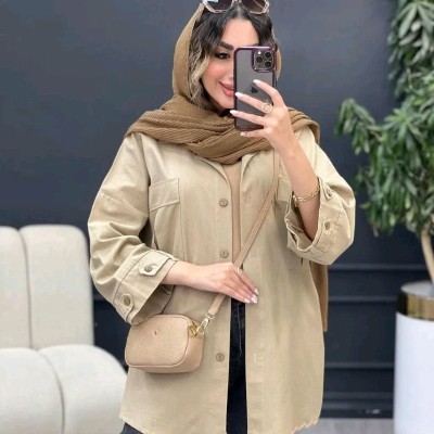 مانتو اسپرت زنانه شانتون مدل مانتو شانتون صوفیا خارجی آستین دکمه