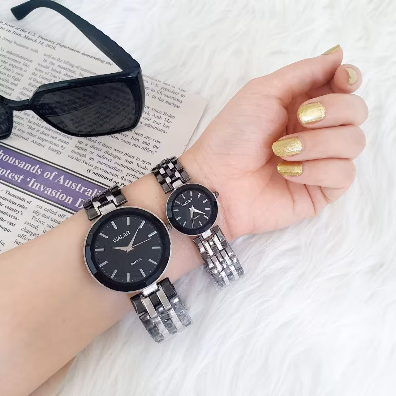 ساعت ست فلزی والار کامل استیل