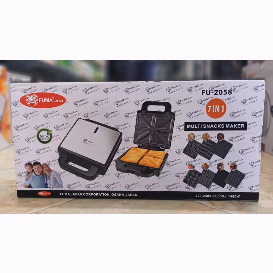 ساندویچ ساز،سایز بزرگ کیفیت عالی هفت کاره فوما مدل FU_2058 دارای سینی های متنوع و کاربردی