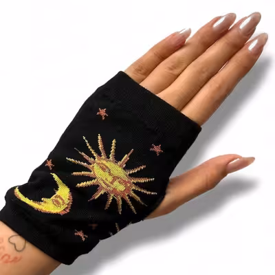 دستکش ماه و خورشید نخ پنبه فری سایز