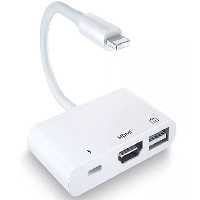 مبدل لایتنینگ به لایتنینگ، اچ دی ام آی و یو اس بی کوتتسی Coteetci Lightning To HDMI 3in1 OTG 33007