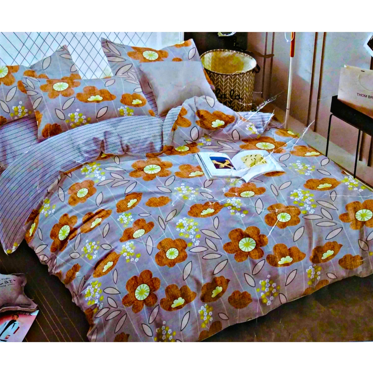 سرویس ملحفه دونفره سه تکه نخی کد 01