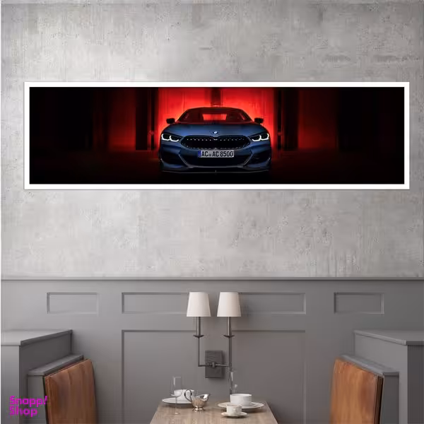 تابلو بکلیت طرح اتومبیل ماشین بی ام دبلیو BMW مدل کشیده W-7834