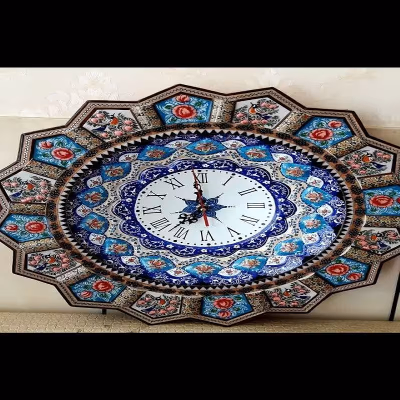 ساعت خاتم میناکاری شده مس اعلا رنگ آلمانی براق ضدخش 