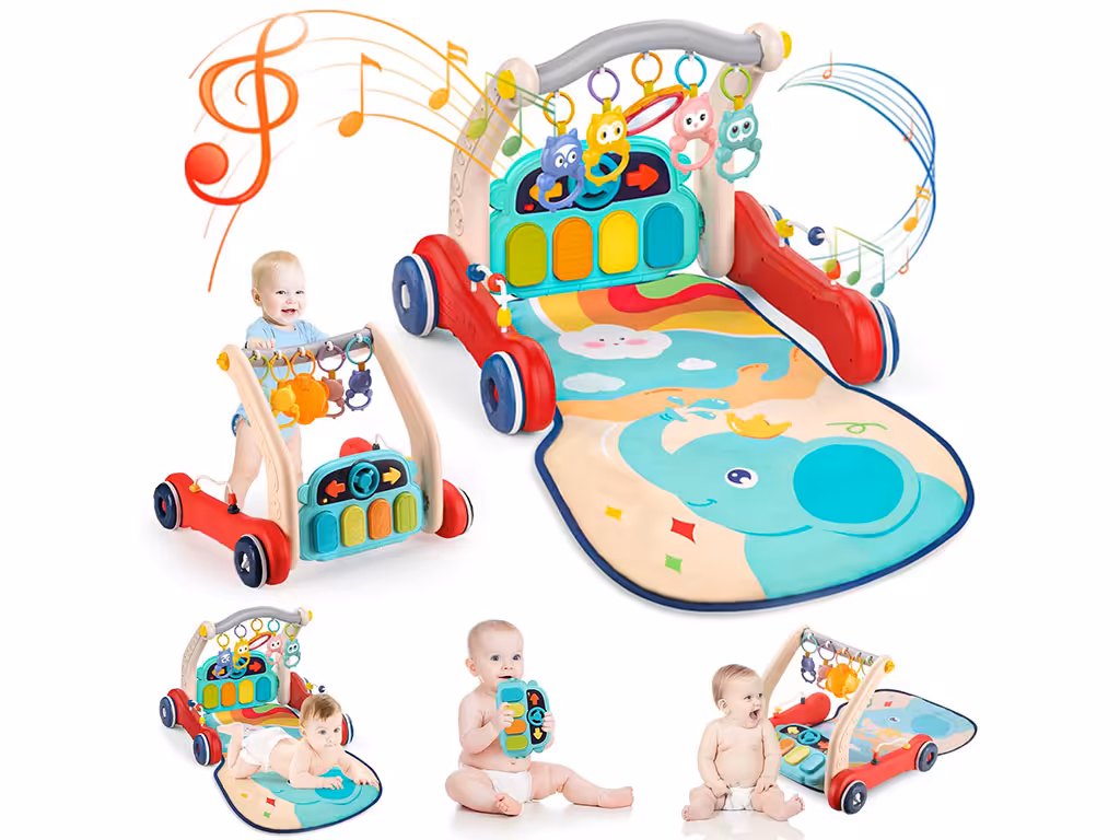 تشک بازی و واکر موزیکال نوزادی 2 در 1 هانگر huanger