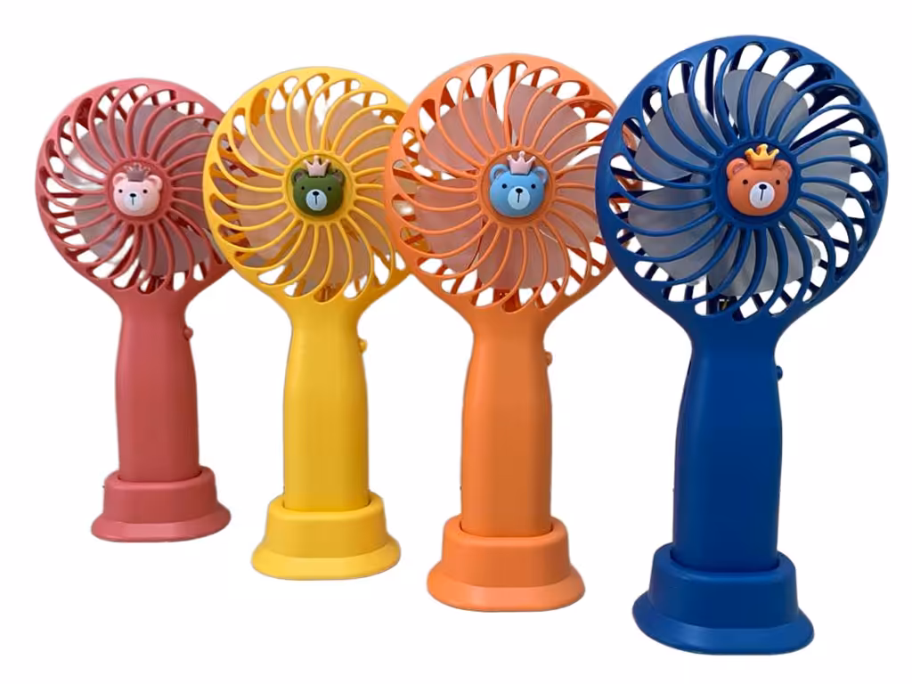 پنکه شارژی، مدل پایه دار و دستی طرح خرس تاج دار