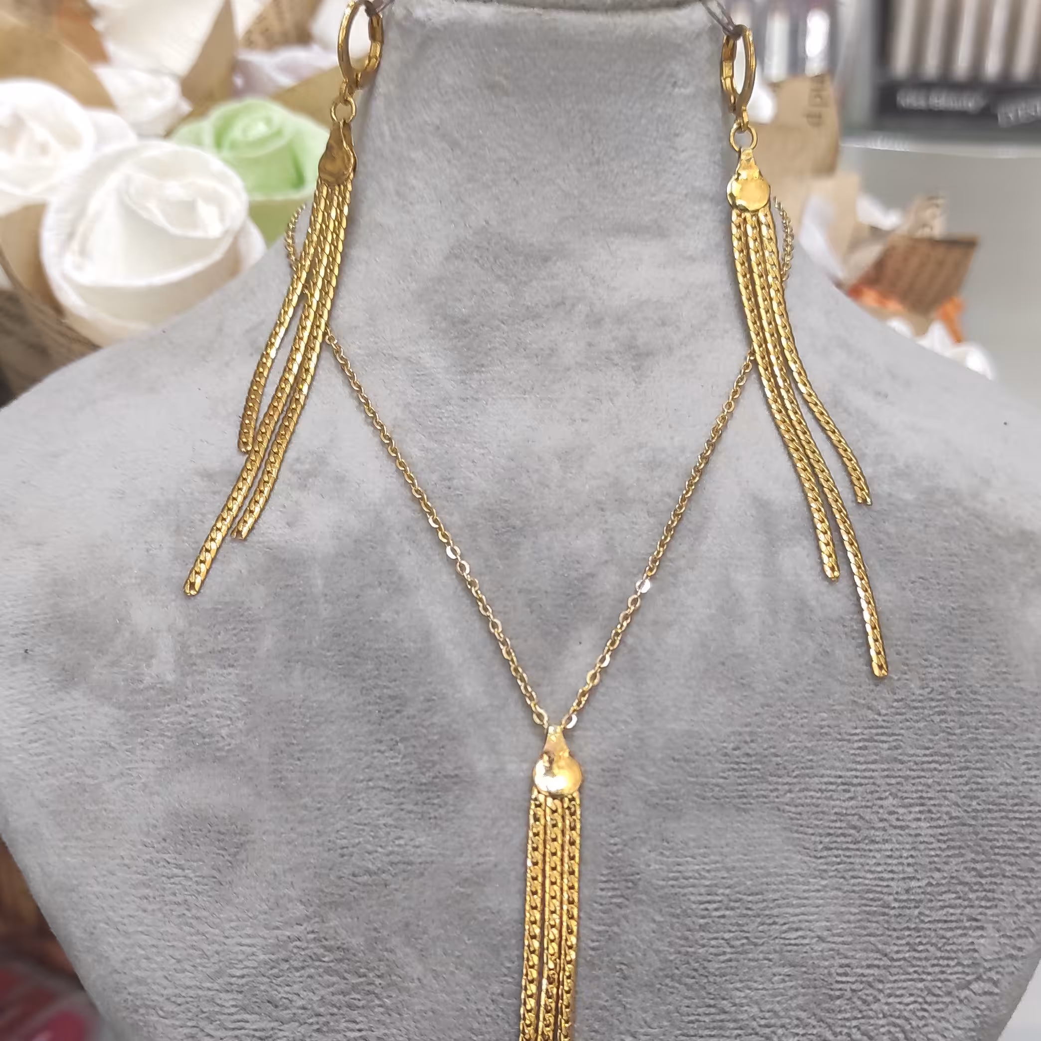 نیم ست آویز رنگ ثابت استیل