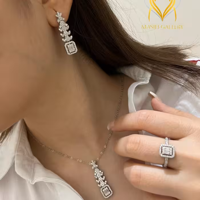 نیم ست جواهری با انگشتر