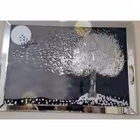 تابلو اینه کاری طرح درخت دستساز،تابلو آینه کاری و دکوراتیو یکتا