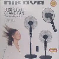 پنکه سه حالته نیکوا ( ایستاده، دیواری ، رومیزی ) مدل NSF-383