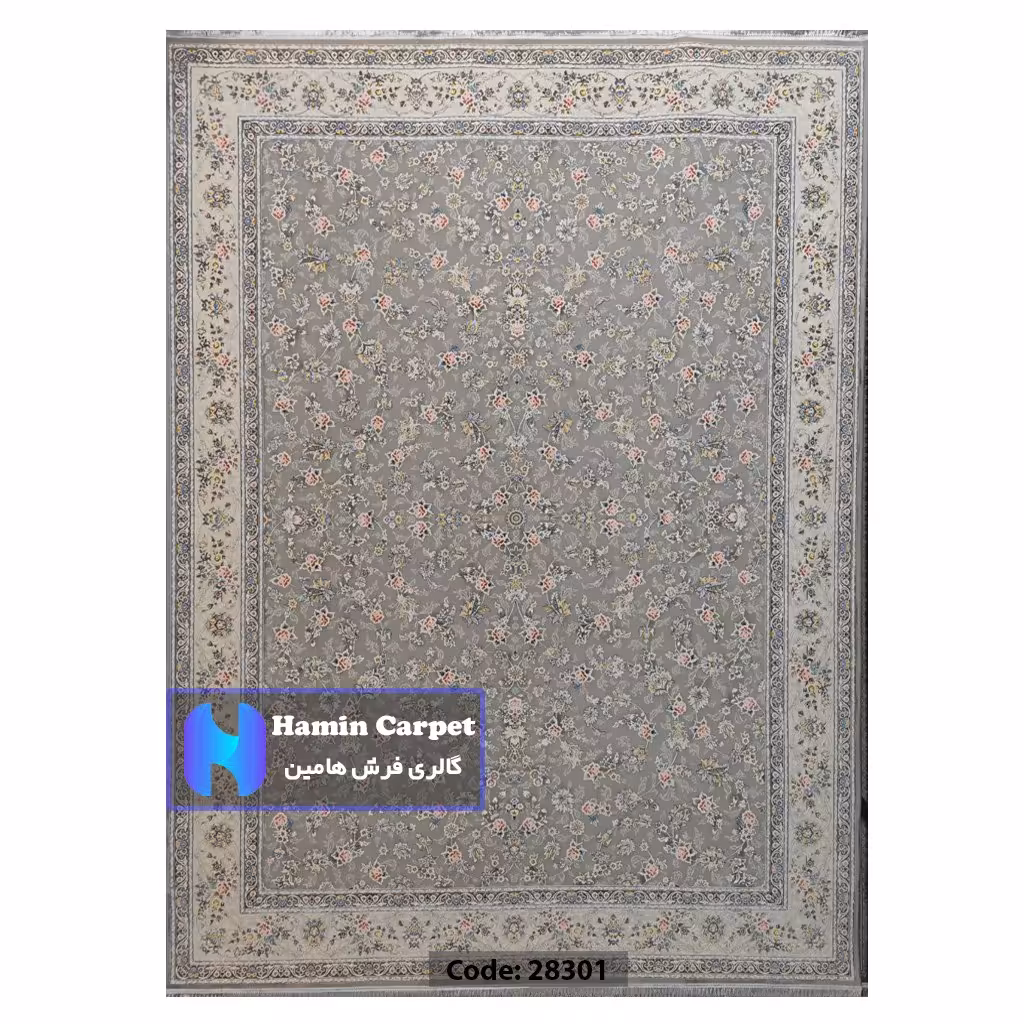 فرش 4 متری 1200 شانه تراکم 3600  نخ اکلریک گل برجسته کد  AR28301