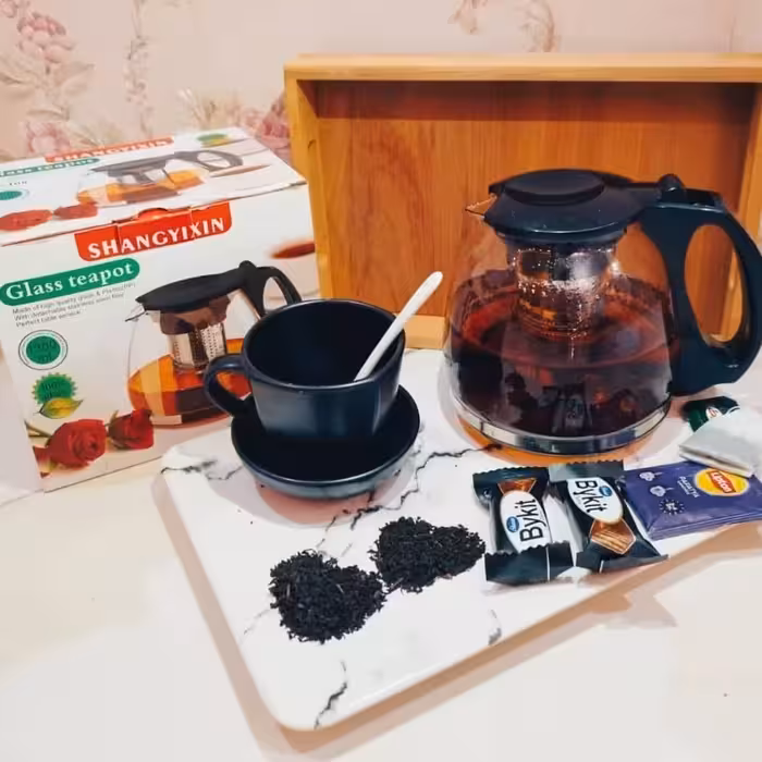 قوری پیرکس 1300 میل چای ساز  کیفیت عالی و جنس پیرکس وارداتی